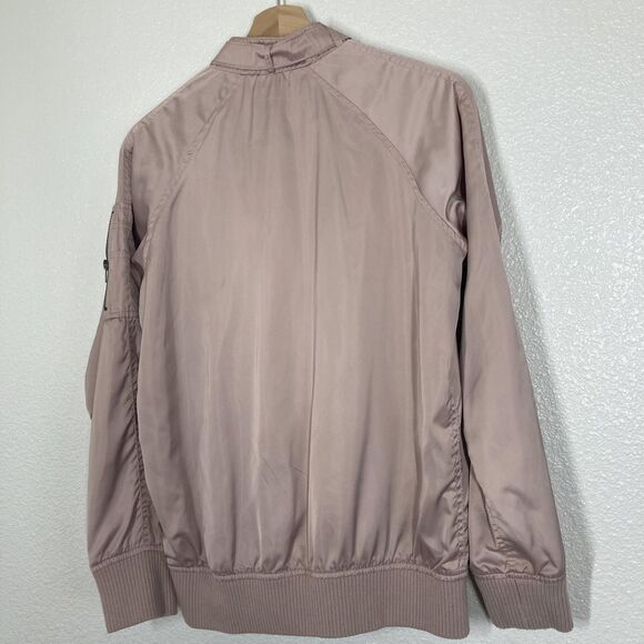 Members Only Jacket Mens Small Pink Iconic Racer Bomber Zip Pocket Polyester - Picture 12 of 16